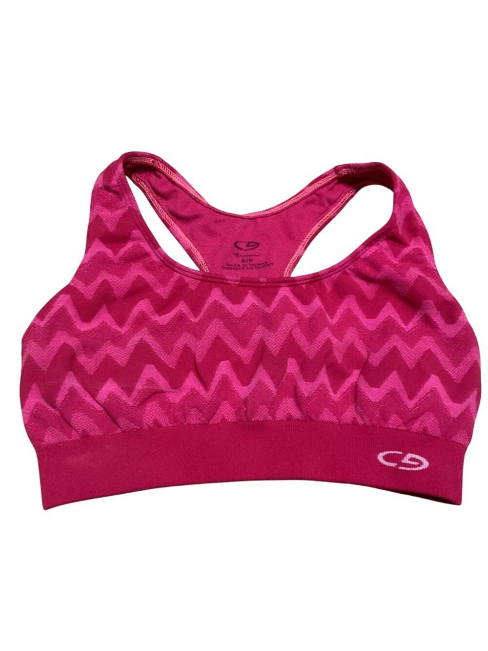 C9 Champion Pink Chevron Racerback Sports Bra Size Small  Womens